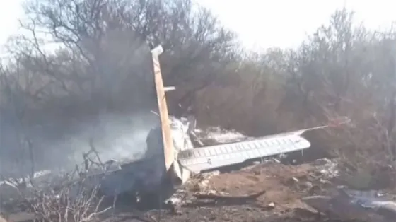 Una avioneta se despistó y se prendió fuego en San Luis