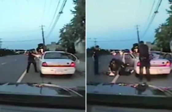 Gatillo fácil contra un conductor de color. Video