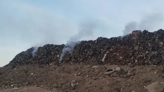Incendio en el Vertedero San Javier
