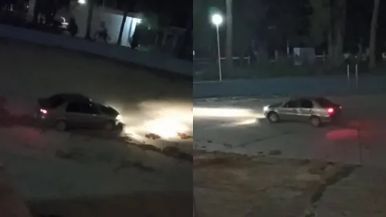 Una persona condujo su auto dentro de la pileta del balneario municipal