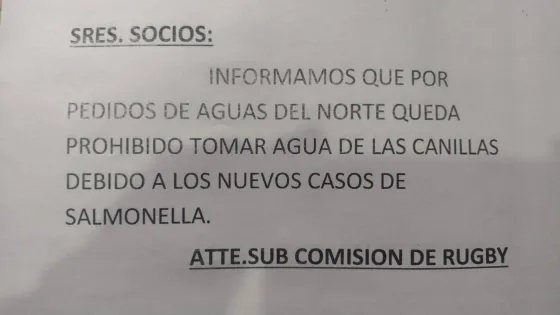 La Subcomisión de Rugby de GyT aclaró sobre el cartel de prohibición de agua