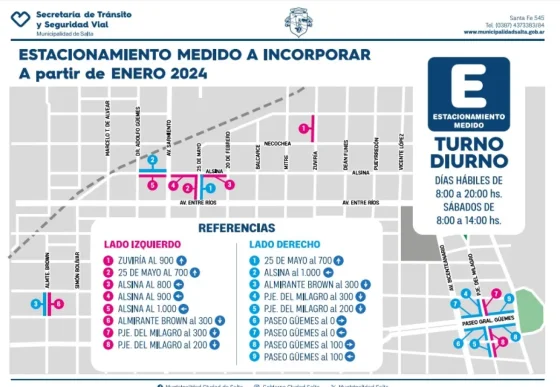 Conoce los nuevos cuadrantes de calles habilitadas para estacionar