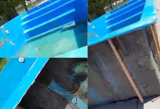 Notificaron a un vecino por tenencia de una pileta en la vía pública