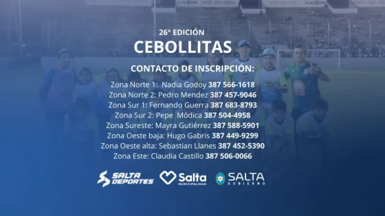 Abrieron las inscripciones para participar de la 26° edición del torneo «Cebollitas»