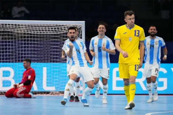 Argentina goleó a Ucrania 7 a 1 en el Mundial de Futsal