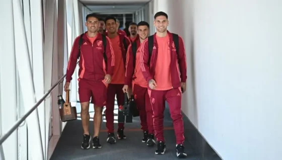 River llegó a Chile para enfrentar a Colo Colo