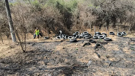 Retiraron 120 neumáticos que fueron arrojados en el Acceso Norte