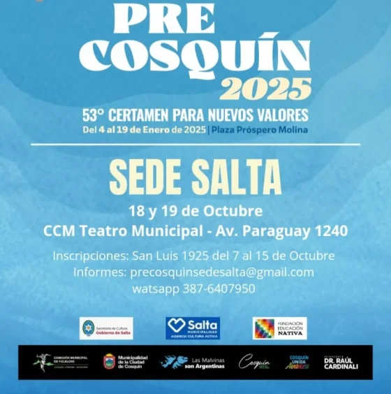 Comienzan las inscripciones para el Pre Cosquín sede Salta 2025