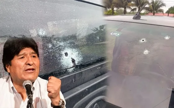 Dispararon contra el vehículo en el que iba Evo Morales