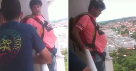 Se compró un paracaídas y se tiró desde el balcón de su departamento delante de su hija. Mirá el video