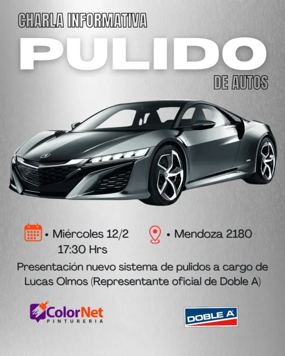 Se realizará una charla informativa sobre pulido de autos