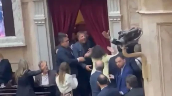 Piñas e insultos entre los diputados Oscar Zago y Lisandro Almirón