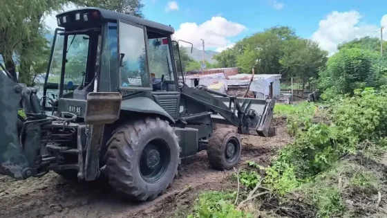 Inició la apertura de canal pluvial del barrio Norte Grande