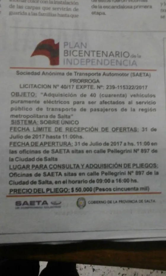 SAETA prorroga la licitación para adquirir vehículos eléctricos