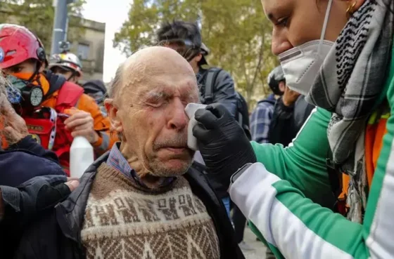 Represión en la manifestación de jubilados frente al Congreso