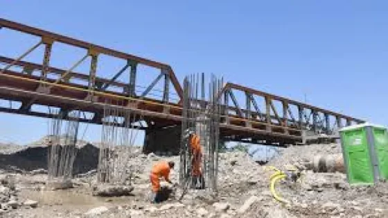 Avanza a buen ritmo la obra de los nuevos puentes sobre río Vaqueros y la circunvalación