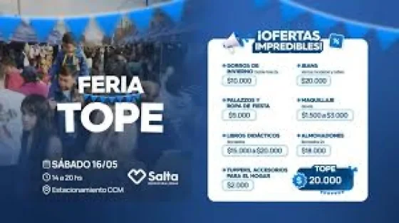 Para aprovechar: mañana se realiza una nueva edición de la Feria Tope
