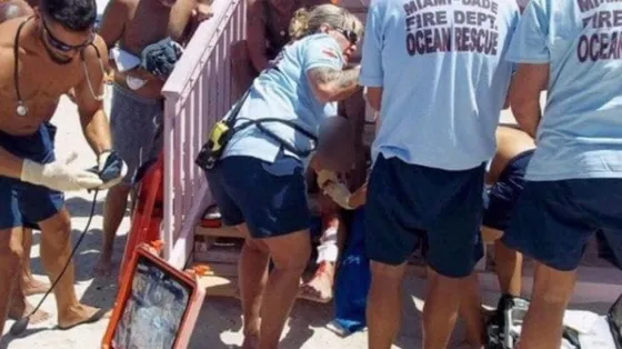 PANICO en Miami: un tiburón atacó a un bañista mientras salía del agua