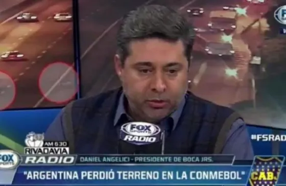 El increíble robo en plena entrevista con Daniel Angelici. Video