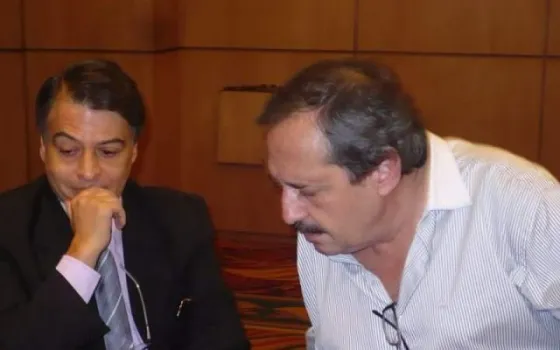 Rubén Correa, junto al diputado nacional, Ricardo Alfonsín