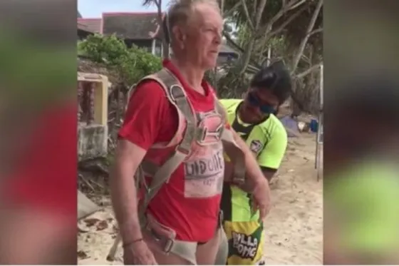 Filma muerte de su esposo mientras se lanza del paracaídas. Video