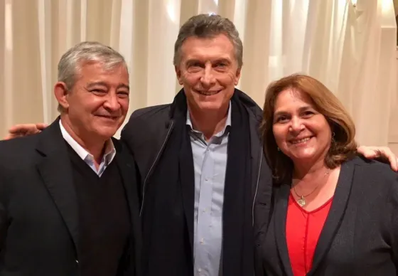 Martín Grande precandidato a diputado nacional y Mauricio Macri Pte de la Nación