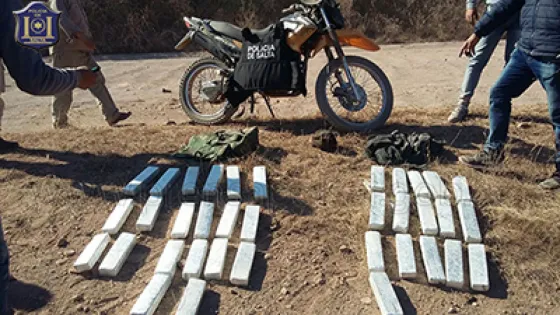 Secuestraron 34 ladrillos de marihuana