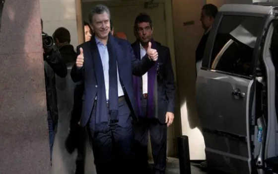 Macri en el Sanatorio Otamendi