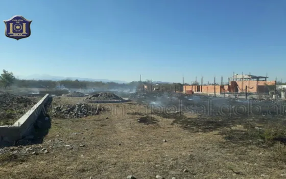 Nuevamente pastizales quemados