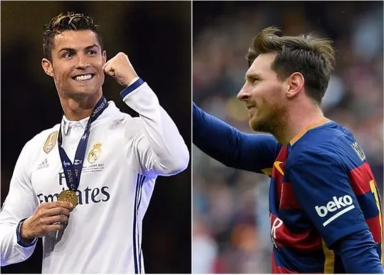 ¿No se odiaban? Ronaldo fue a saludar a Messi después de ganar el premio al mejor delantero