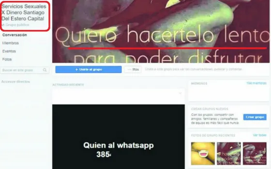 En Facebook ofrecen “delivery” de sexo a cambio de dinero