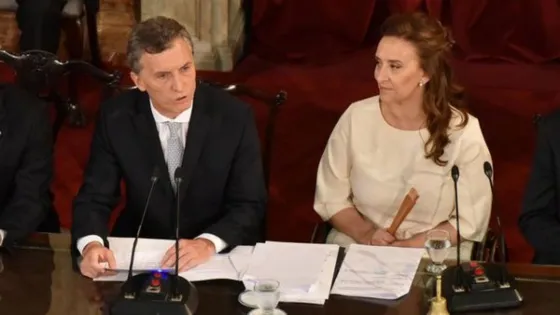 Mauricio Macri y Gabriela Michetti en el Congreso