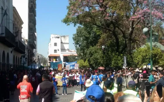 Llegada de los peregrinos. Foto: Lourdes Arnedo para Fm Capital