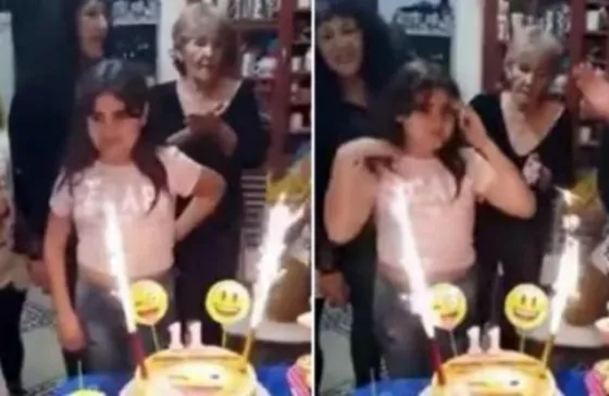 Nena festejaba su cumple y pasó lo peor. Video