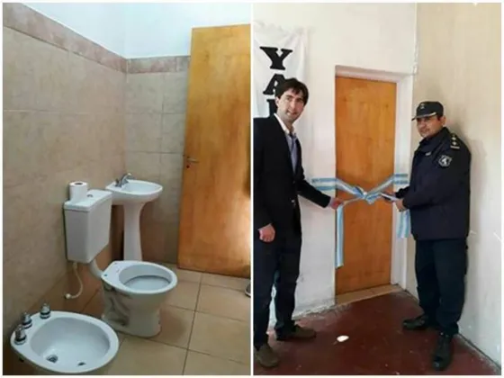 Dan vergüenza: En Jujuy inauguraron un baño que no esta terminado