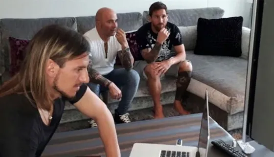 Sampaoli visitó a Messi