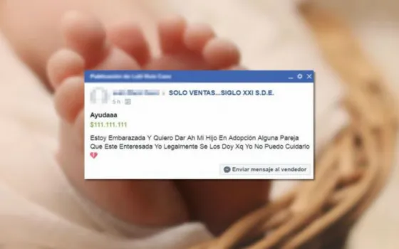 Quiso dar en adopción a su hijo por Facebook