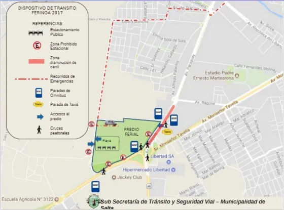 Habrá restricciones en el tránsito durante la Ferinoa
