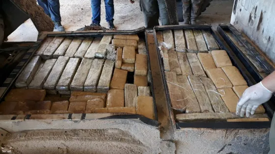 Escondían 235 kilos de marihuana en el piso