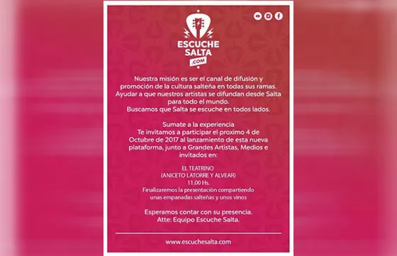 Artistas salteños podrán difundir sus obras al mundo