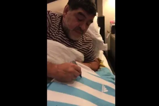 ¿Maradona respaldó a la Selección?. Video