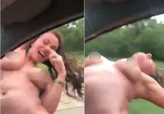 Se colgó desnuda en un auto y murió de forma brutal