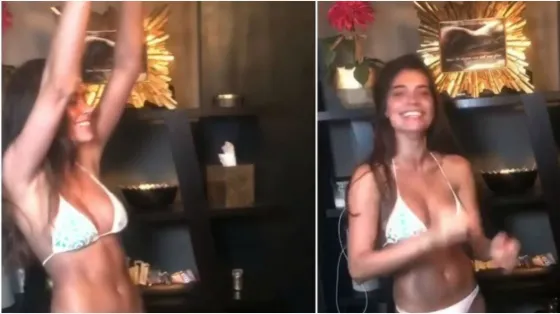 ¡On fire! Eva de Domici en bikini baila brasilero