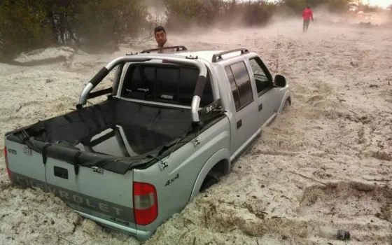 Granizó de una manera impresionante en Córdoba