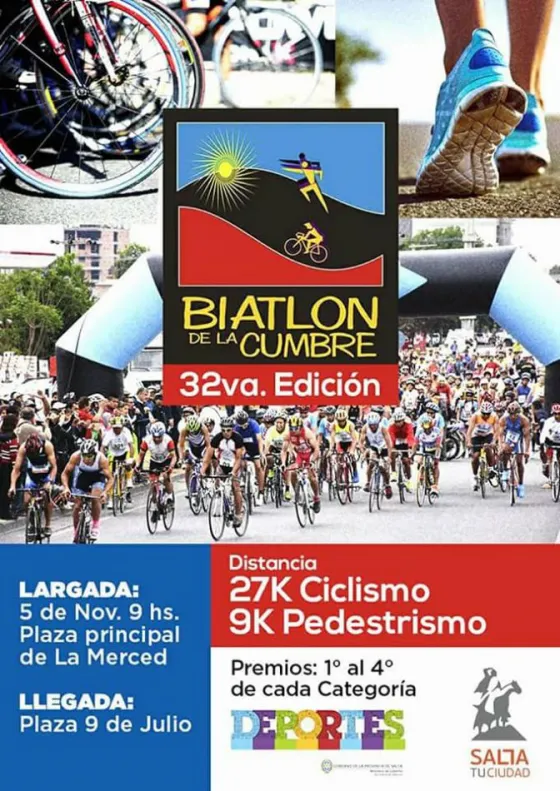 Se correrá la 32º edición del Biatlón de la Cumbre, enteráte cuando