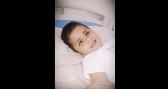 Emotivo video de Santino antes de su operación