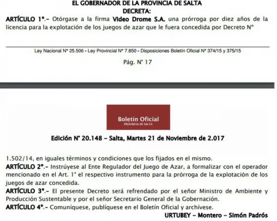No fue al azar: El Gobierno volvió a beneficiar a la polémica empresa Video Drome por diez años