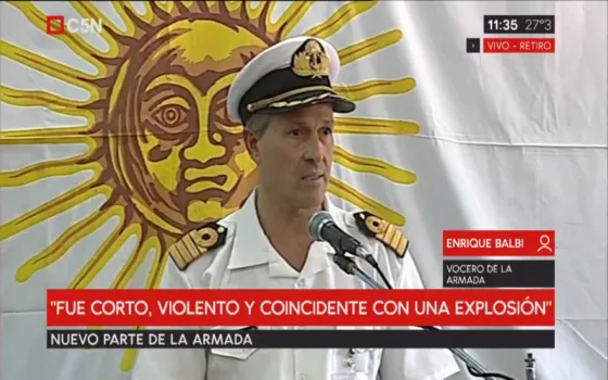 ARA San Juan: Confirman "una explosión en la zona del submarino"