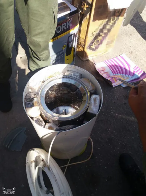 Hallan 40 kilos de marihuana en un secarropa