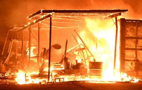 Más de 20 mil personas fueron evacuadas por un incendio fuera de control  (FOTOS)